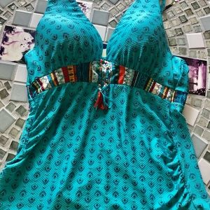 Lane Bryant Cachique Tankini Top 44D